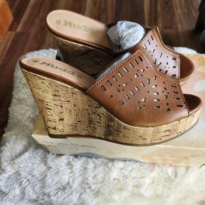 Cork platform wedge sandals - NWT